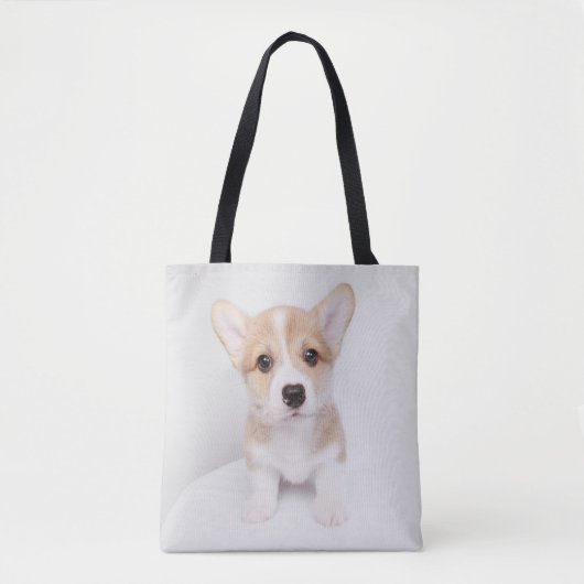 Kutest Baby Animals | Tiny Corgi Tote Bag (Voorkant)