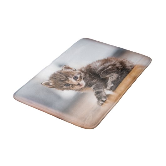 Kutest Baby Animals | Tiny Tabby Kitten Badmat (Gekanteld)