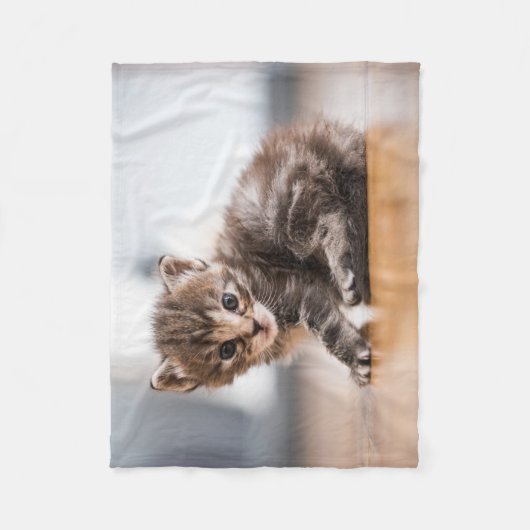 Kutest Baby Animals | Tiny Tabby Kitten Fleece Deken (Voorkant)