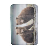 Kutest Baby Animals | Twee Beer kubussen Badmat (Voorkant Verticaal)