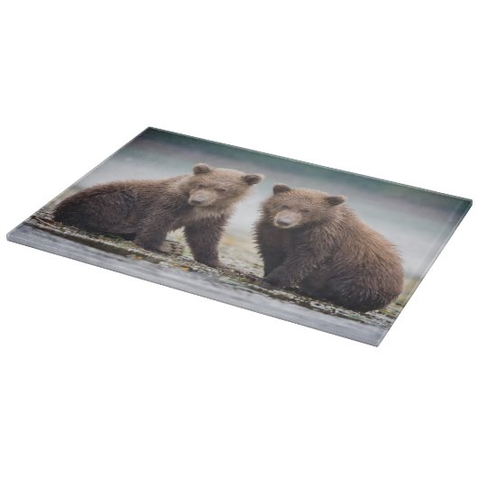 Kutest Baby Animals | Twee Beer kubussen Snijplank (Hoek)