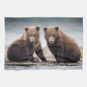Kutest Baby Animals   Twee Beer kubussen Theedoek