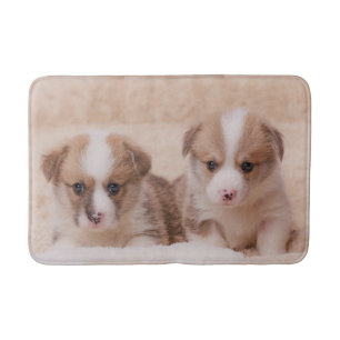 Kutest Baby Animals   Twee Corgi-Puppies Badmat