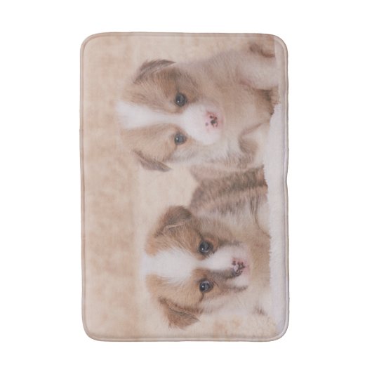 Kutest Baby Animals | Twee Corgi-Puppies Badmat (Voorkant Verticaal)