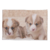 Kutest Baby Animals | Twee Corgi-Puppies Kussensloop (Achterkant)
