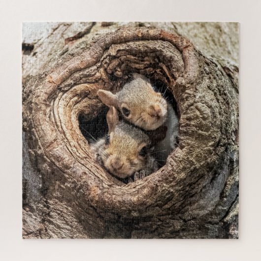 Kutest Baby Animals | Twee jonge eekhoorns Legpuzzel (Verticaal)