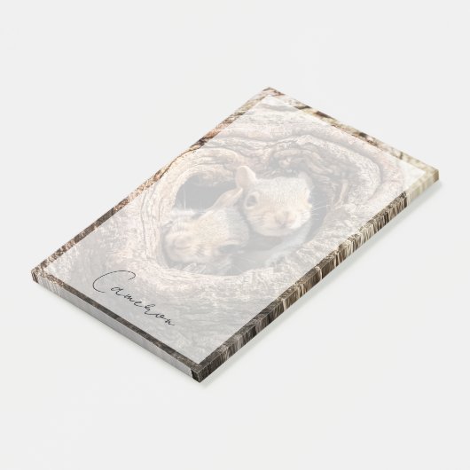 Kutest Baby Animals | Twee jonge eekhoorns Post-it® Notes (Schuin)