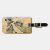 Kutest Baby Animals | Twee jonge Meerkats Bagagelabel (Voorkant horizontaal)