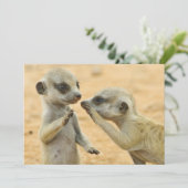 Kutest Baby Animals | Twee jonge Meerkats Bedankkaart (Staand voorkant)
