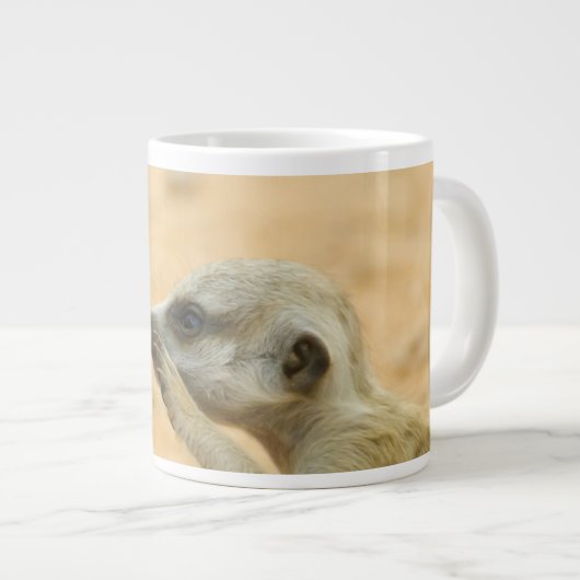 Kutest Baby Animals | Twee jonge Meerkats Grote Koffiekop (Voorkant rechts)