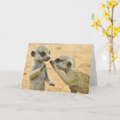 Kutest Baby Animals | Twee jonge Meerkats Kaart (Gele Bloem)