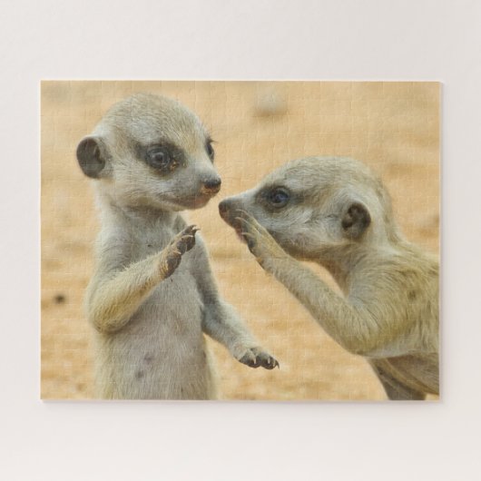 Kutest Baby Animals | Twee jonge Meerkats Legpuzzel (Horizontaal)