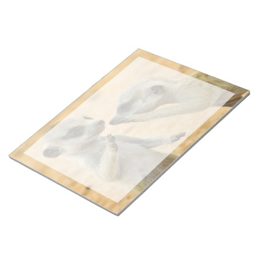 Kutest Baby Animals | Twee jonge Meerkats Notitieblok (Schuin)