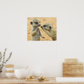 Kutest Baby Animals | Twee jonge Meerkats Poster (Keuken)