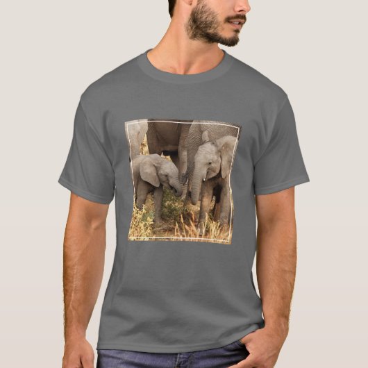 Kutest Baby Animals | Twee jonge olifanten T-shirt (Voorkant)