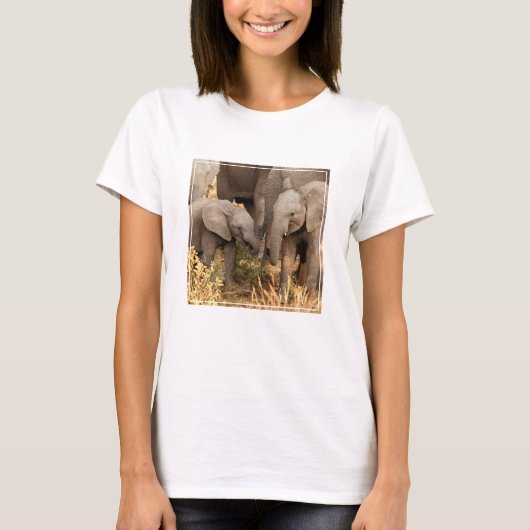 Kutest Baby Animals | Twee jonge olifanten T-shirt (Voorkant)