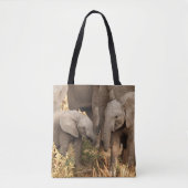 Kutest Baby Animals | Twee jonge olifanten Tote Bag (Voorkant)