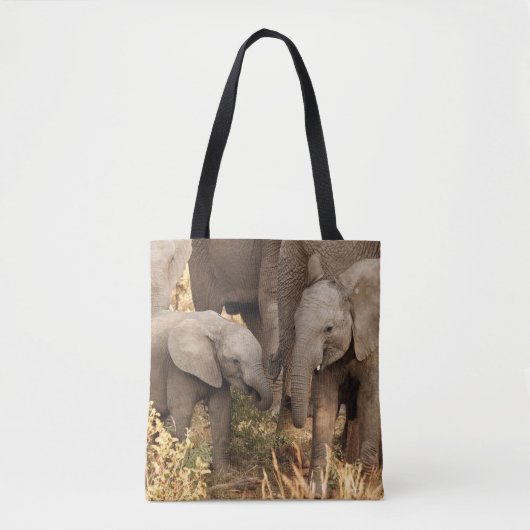 Kutest Baby Animals | Twee jonge olifanten Tote Bag (Voorkant)