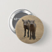 Kutest Baby Animals | Twee jonge Warthogs Ronde Button 5,7 Cm (Voorkant /achterkant)