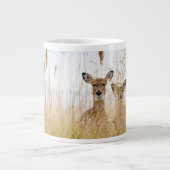 Kutest Baby Animals | Twee jonge Witte Gedetaillee Grote Koffiekop (Voorkant)