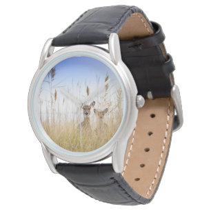 Kutest Baby Animals Twee jonge Witte Gedetaillee Horloge