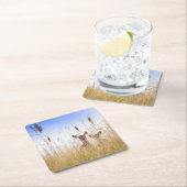 Kutest Baby Animals | Twee jonge Witte Gedetaillee Kartonnen Onderzetters (Insitu)