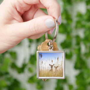 Kutest Baby Animals   Twee jonge Witte Gedetaillee Sleutelhanger