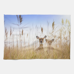 Kutest Baby Animals Twee jonge Witte Gedetaillee Theedoek