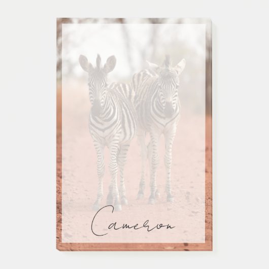 Kutest Baby Animals | Twee jonge Zebras Post-it® Notes (Voorkant)