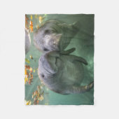 Kutest Baby Animals | Twee lamantijnen Fleece Deken (Voorkant)