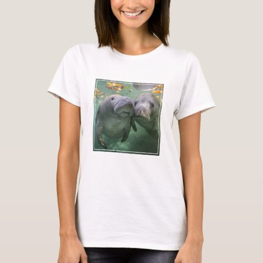 Kutest Baby Animals | Twee lamantijnen T-shirt (Voorkant)