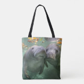 Kutest Baby Animals | Twee lamantijnen Tote Bag (Achterkant)