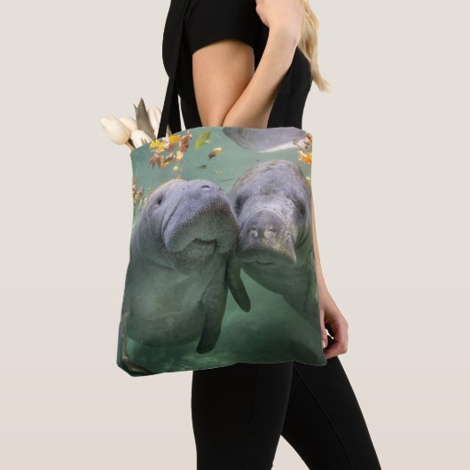Kutest Baby Animals | Twee lamantijnen Tote Bag (Dichtbij)