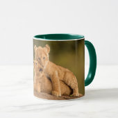 Kutest Baby Animals | Twee lionkubussen Mok (Voorkant rechts)