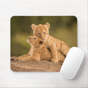 Kutest Baby Animals   Twee lionkubussen Muismat