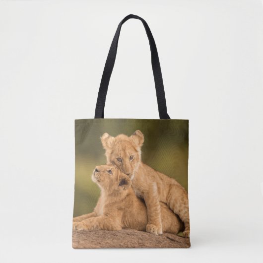Kutest Baby Animals | Twee lionkubussen Tote Bag (Voorkant)