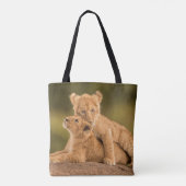 Kutest Baby Animals | Twee lionkubussen Tote Bag (Achterkant)