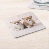 Kutest Baby Animals | Twee vergaderingen van de Ba Kartonnen Onderzetters (Schuin)