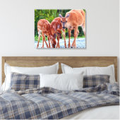 Kutest Baby Animals | Verdwenen met baby's Canvas Afdruk (Insitu (Slaapkamer))