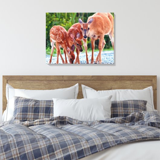 Kutest Baby Animals | Verdwenen met baby's Canvas Afdruk (Insitu (Slaapkamer))