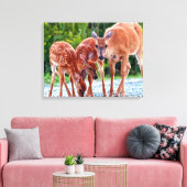 Kutest Baby Animals | Verdwenen met baby's Canvas Afdruk (Insitu (Woonkamer))