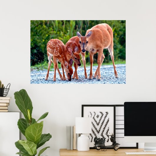 Kutest Baby Animals | Verdwenen met baby's Poster (Thuiskantoor)