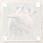 Kutest Baby Animals | Vergrendelingstaarten voor r Glazen Onderzetter (Achterkant)