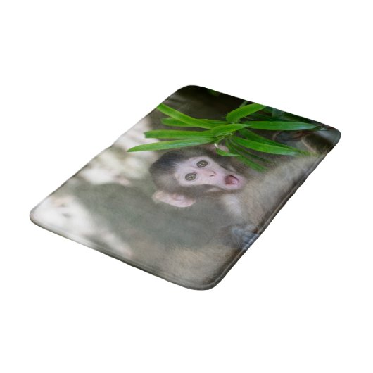 Kutest Baby Animals | Verrassde sneeuwaap Badmat (Gekanteld)