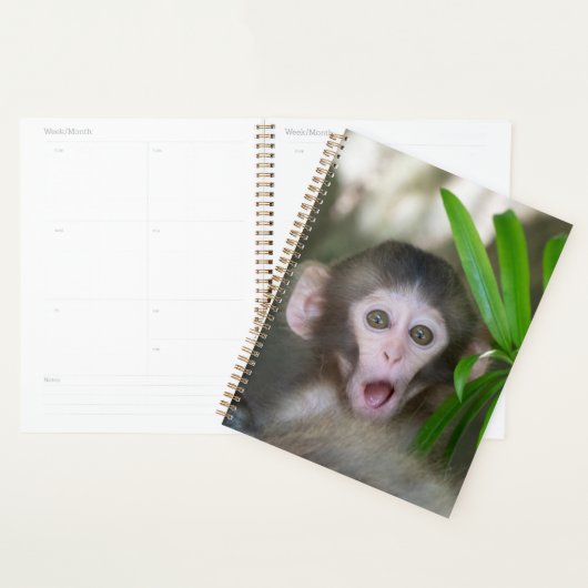 Kutest Baby Animals | Verrassde sneeuwaap Planner (Display)