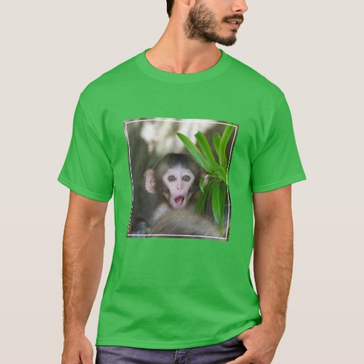 Kutest Baby Animals | Verrassde sneeuwaap T-shirt (Voorkant)