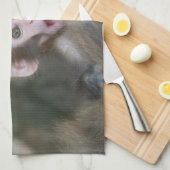 Kutest Baby Animals | Verrassde sneeuwaap Theedoek (Quarter Fold)