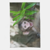 Kutest Baby Animals | Verrassde sneeuwaap Theedoek (Verticaal)