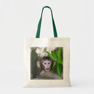 Kutest Baby Animals Verrassde sneeuwaap Tote Bag