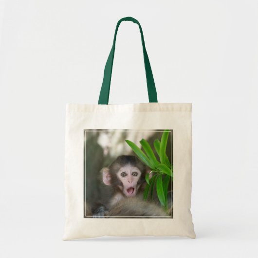 Kutest Baby Animals | Verrassde sneeuwaap Tote Bag (Voorkant)
